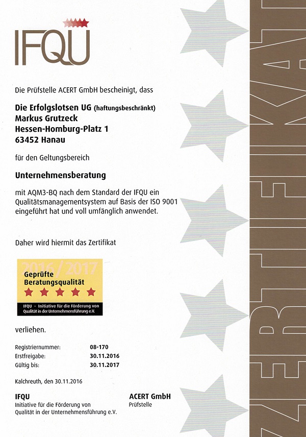 geprüfte Beratungsqualität - Die Erfolgslotsen UG